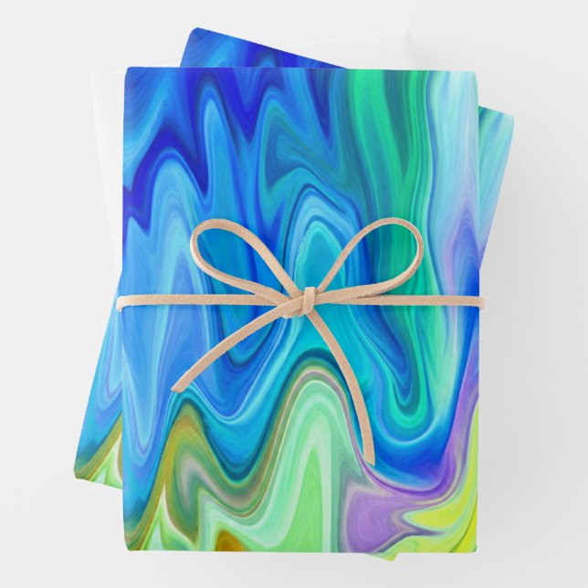Custom Colorful Abstract Wrapping Paper Sheets (In situ)