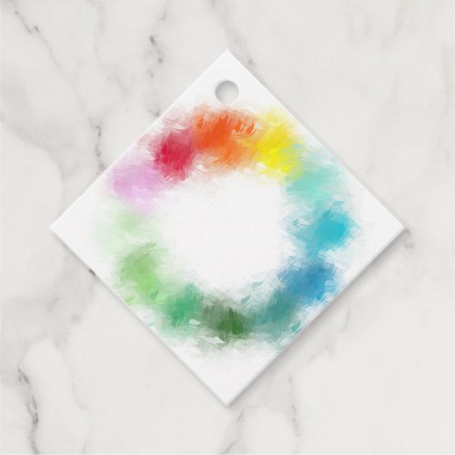 Custom Colorful Add Your Text Abstract Blank Favor Tags