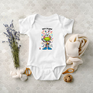 Custom Colorful Alien Emoji Toddler Fun Baby Bodysuit