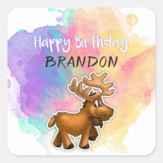 Custom Colorful Birthday Sticker