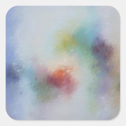 Custom Colorful Blank Template Modern Abstract Art Square Sticker