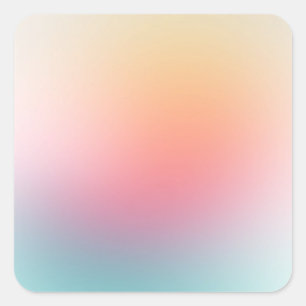 Custom Colorful Blank Template Red Pink Blue Square Sticker