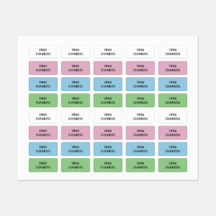 Custom Colorful Childs Clothing Name Tags Kids Kids' Labels