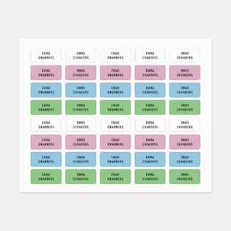 Custom Colorful Childs Clothing Name Tags Kids Kids' Labels
