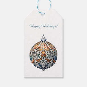 Custom Colorful Christmas Ornament Holiday Gift Tags