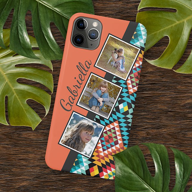 Custom Colorful Classy Southwestern Mosaic Art iPhone Case (Creator Uploaded)