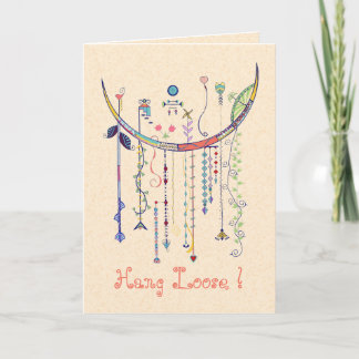 Custom Colorful Dangle Art Birthday Card