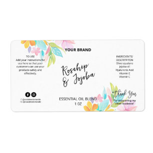 Custom Colorful Dropper Bottle Product Labels