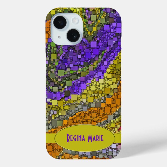 Custom Colorful Earthy Geometric Abstract Case-Mate iPhone Case (Back)