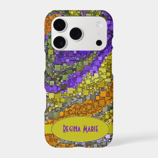 Custom Colorful Earthy Geometric Abstract iPhone 17 Pro Case