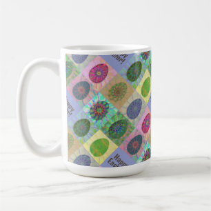 Custom Colorful Eggs Abstract Pattern Easter Coffee Mug