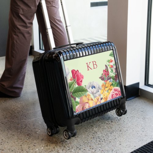 Custom Colorful Garden Wildflowers Floral Bouquet Luggage