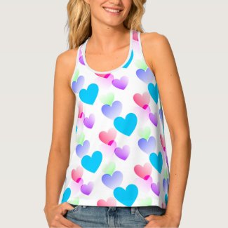 Custom Colorful Gliding Hearts Elegant Fun Purple