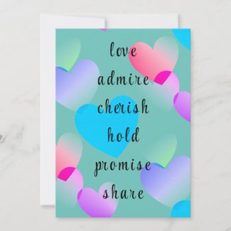 Custom Colorful Gliding Hearts Valentine's Day 