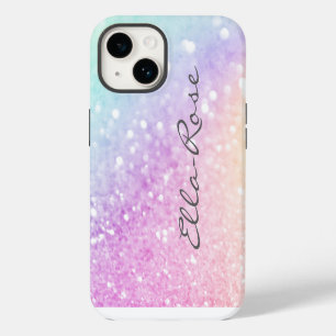 Custom Colorful Glitter Iridescent Elegant iPhone 14 Case