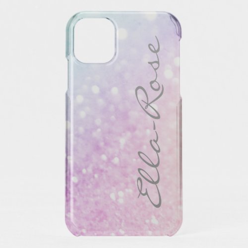 Custom Colorful Glitter Iridescent Elegant iPhone 11 Case