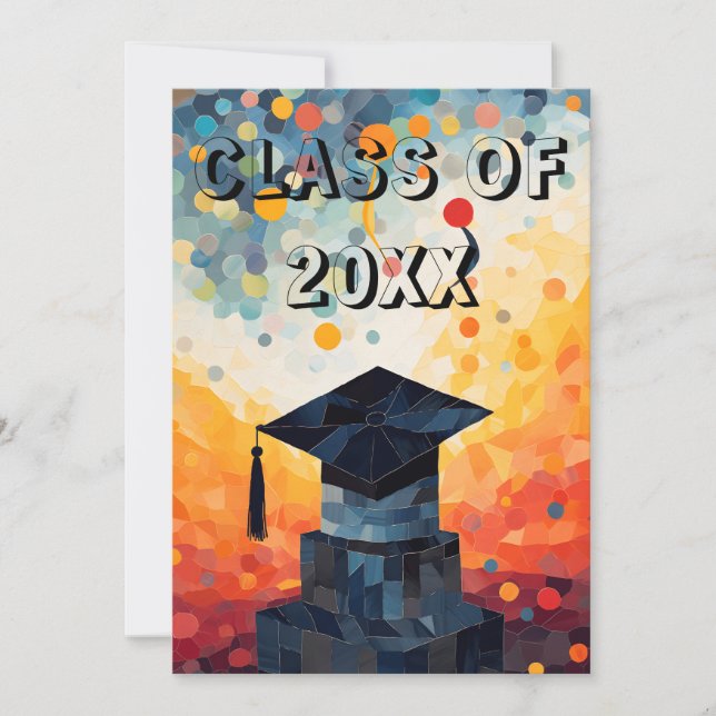 Custom Colorful Graduation Invitation (Front)