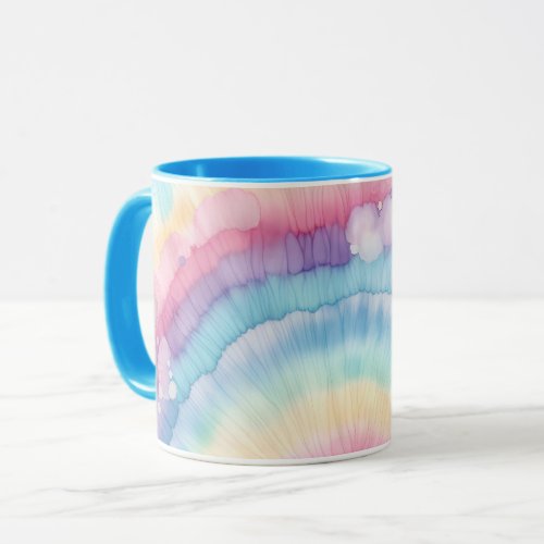 Custom Colorful Groovy Tie Dye Pattern Mug