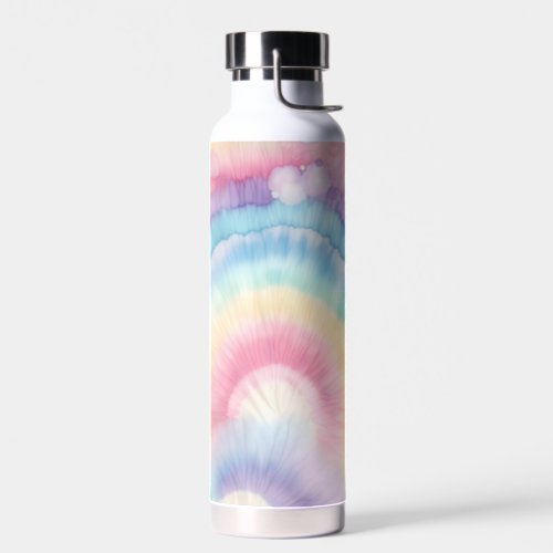 Custom Colorful Groovy Tie Dye Pattern Water Bottle
