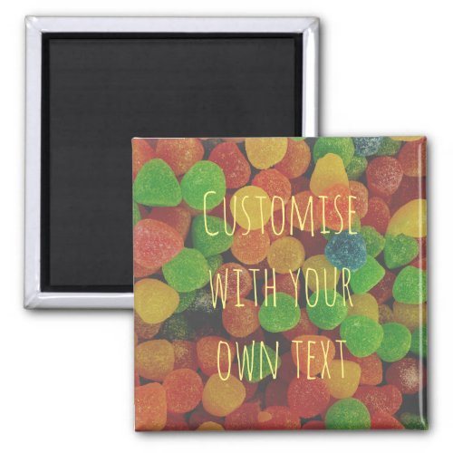 Custom Colorful Gumdrops Candy Magnet