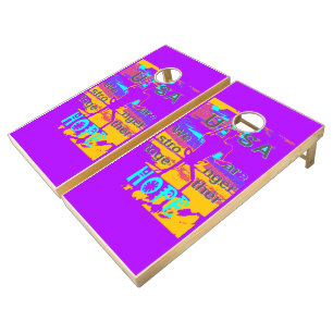 Custom Colorful Hope Cornhole Set