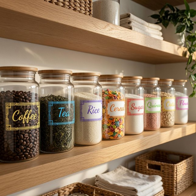 Custom Colorful Kitchen Storage Labels (Creator Uploaded)