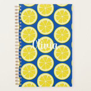 Custom Colorful Lemon Fruit Print Planner