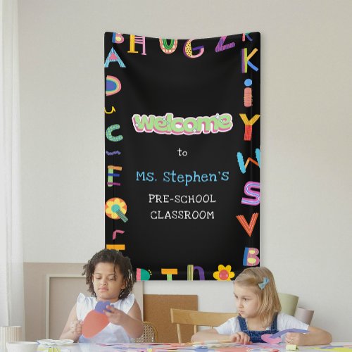 Custom Colorful Letter Welcome Teachers Classroom Banner