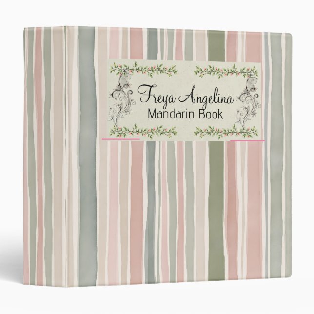 Custom Colorful Line Binder | Personalized Text (Front/Spine)