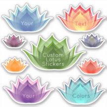 Custom Colorful Lotus Flowers Art Elegant Template
