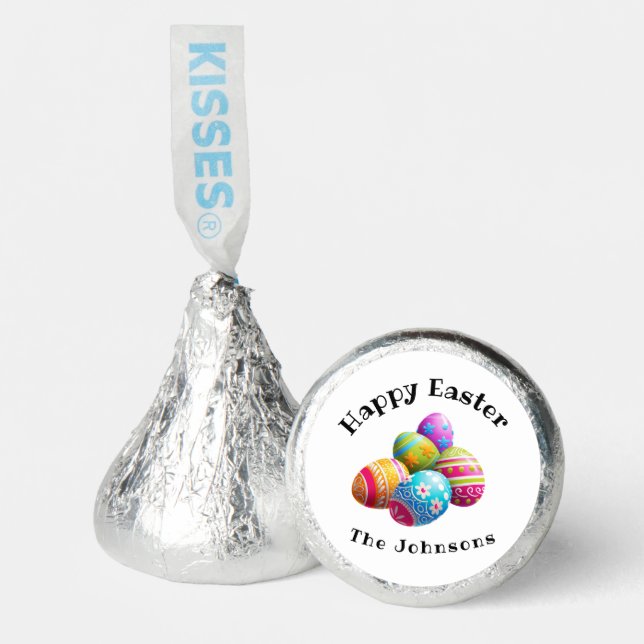 Custom Colorful Modern Egg Hunt Happy Easter Candy (Front)