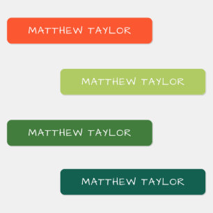 Custom Colorful Name Kids' Labels