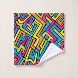 Microfiber Towel - Graffiti - Aqua