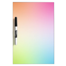 Custom Colorful Pink Red Yellow Green Blue Dry Erase Board