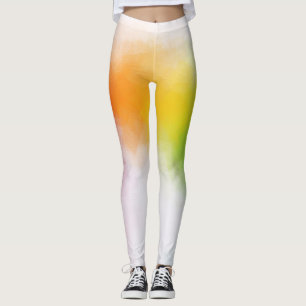 Custom Colorful Pink Red Yellow Orange Blue Green Leggings