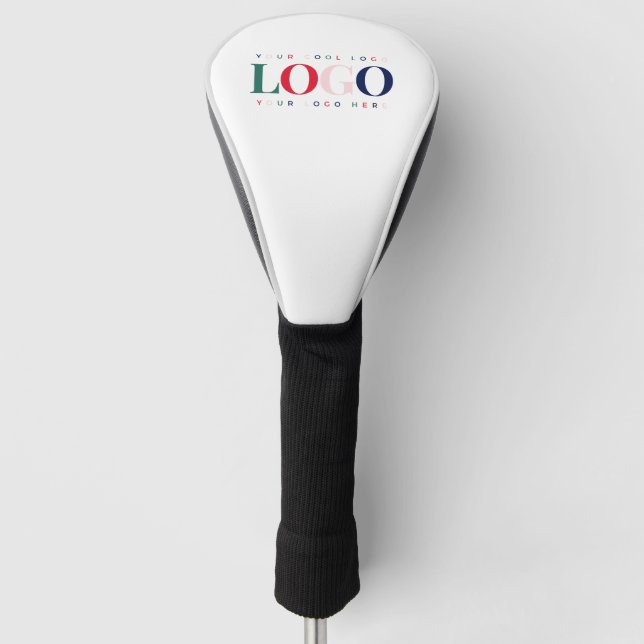 Custom Colorful Rectangle Business Logo Company    Golf Head Cover (Front)