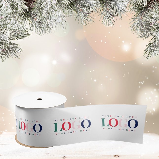 Custom Colorful Rectangle Logo Business Company Satin Ribbon (Creator Uploaded)