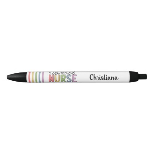 Custom Colorful Registered Nurse RN Graduation Black Ink Pen