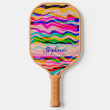 Custom Colorful Retro Hand Drawn Waves Stripes