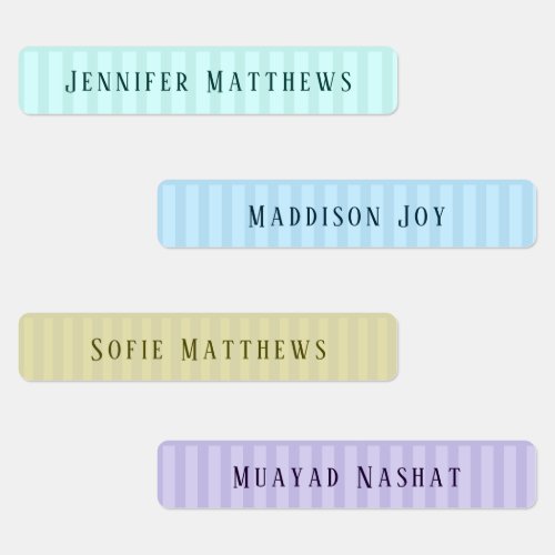 Custom Colorful Simple Childs Clothing Name Tag Ki Kids Labels