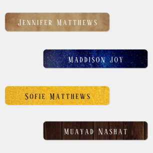 Custom Colorful Simple Childs Clothing Name Tag Kids' Labels