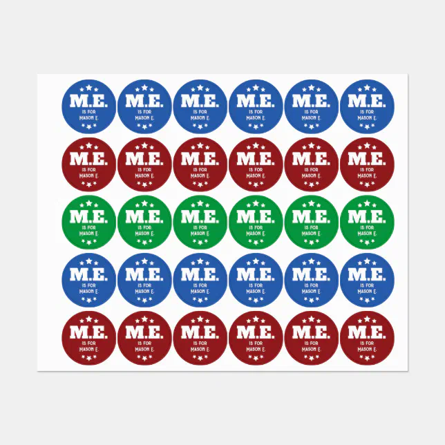 Custom Colorful Simple Childs Clothing Name Tag Kids' Labels | Zazzle