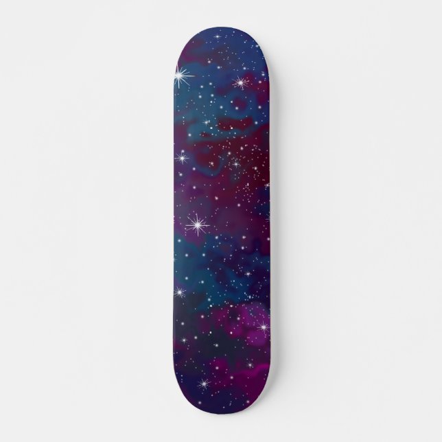 Custom Colorful Space Skateboard (Front)