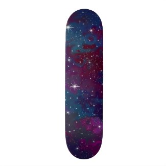 Custom Colorful Space Skateboard