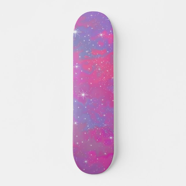 Custom Colorful Space Skateboard (Front)