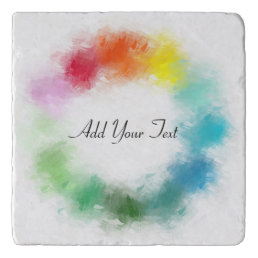 Custom Colorful Template Add Your Text Hand Script Trivet