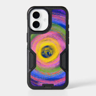 Custom Colorful vibrant Mandala Circles Otter iPhone 17 Case