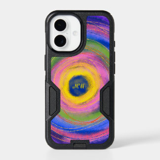 Custom Colorful vibrant Mandala Circles Otter iPhone 17 Case