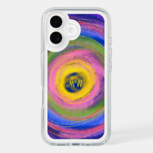 Custom Colorful vibrant Mandala Circles Speck iPhone 16 Case