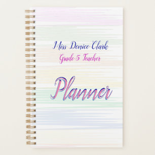 Custom Colorful Watercolour Teacher Planner